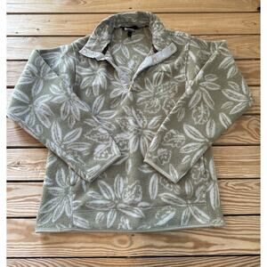 Patagonia Synchilla Printed 1/4 Snap Fleece Jacket Size Small Women’s Green